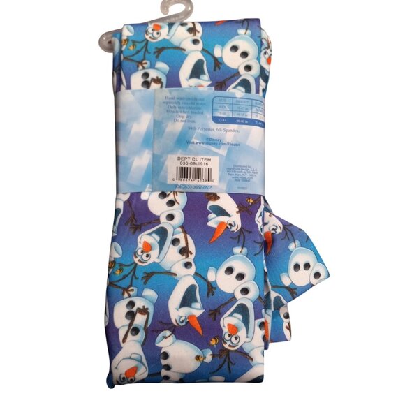 Disney Size 12-14 Leggings Girls Frozen Olaf Comfortable Stretchy Fabric NEW - Picture 4 of 4
